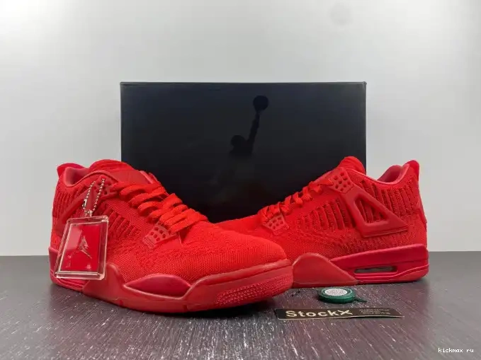 Rep AQ3559-600 Jordan Retro 4 Flyknit Red 0606